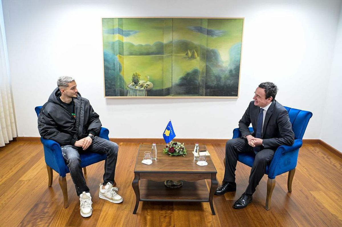 Albion Rrahmani s-a întâlnit cu premierul din Kosovo: „Atacantul preferat al întregului campionat românesc”