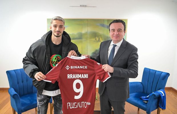 Albion Rrahmani s-a întâlnit cu premierul din Kosovo: „Atacantul preferat al întregului campionat românesc”