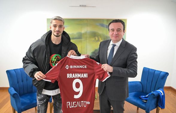 Albion Rrahmani s-a întâlnit cu premierul din Kosovo: „Atacantul preferat al întregului campionat românesc”