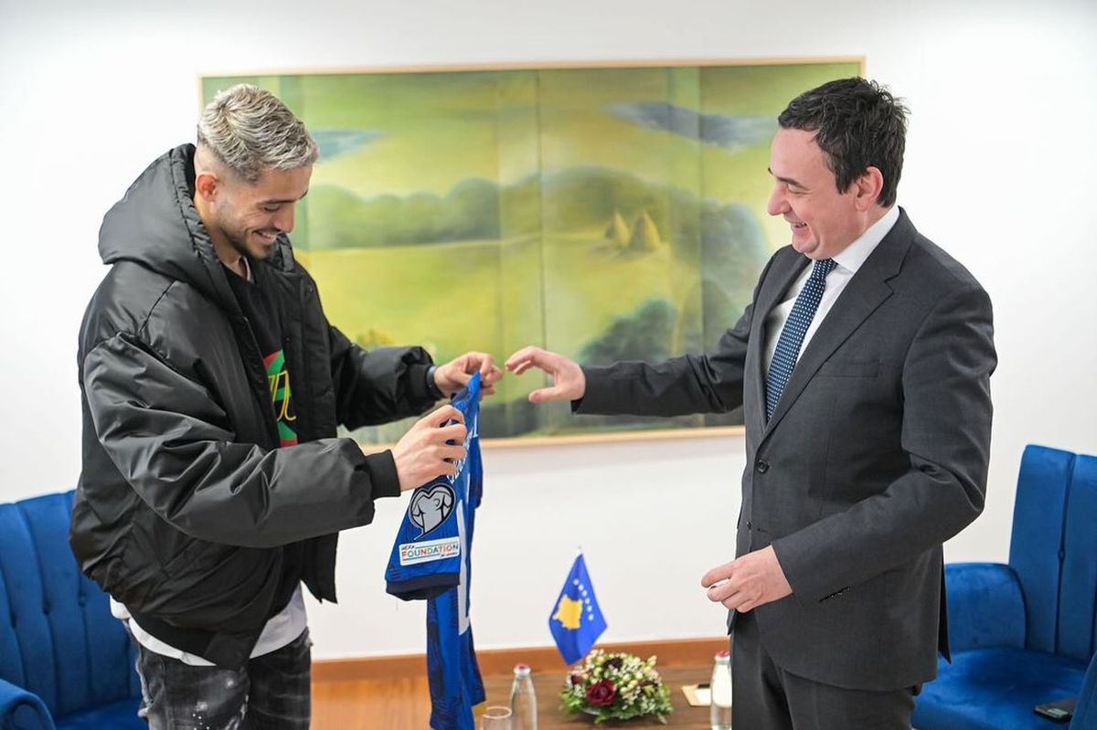 Albion Rrahmani s-a întâlnit cu premierul din Kosovo: „Atacantul preferat al întregului campionat românesc”