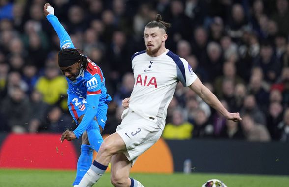 Notele primite de Radu Drăgușin, folosit fundaș dreapta în Tottenham - Atletico Madrid: „A ieșit în evidență ca un deget amorțit”