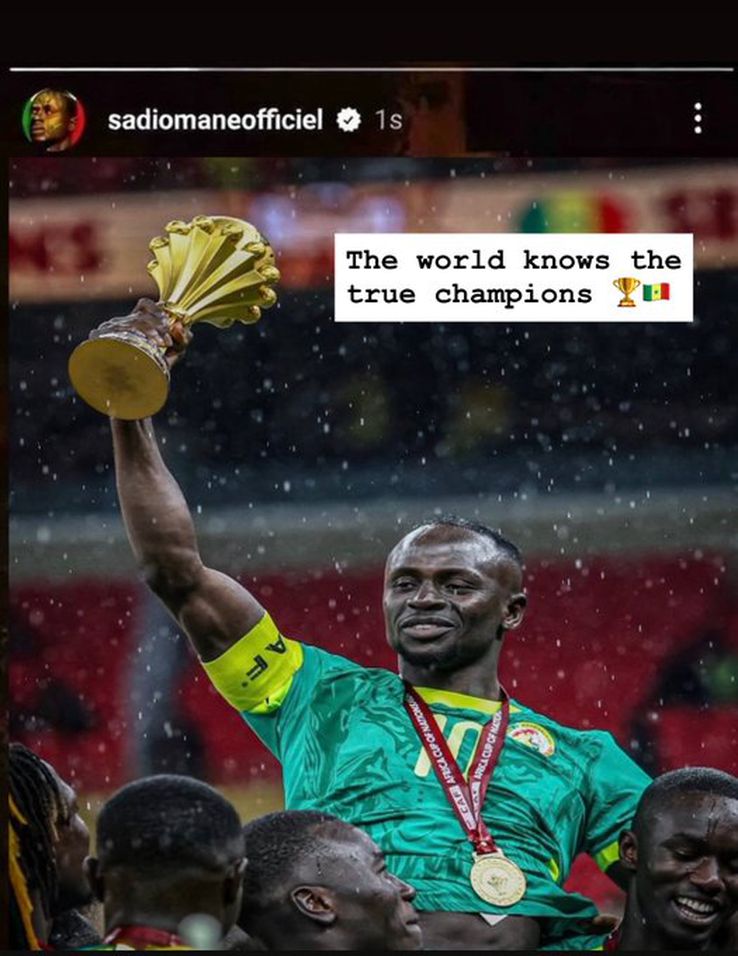 Jucătorii senegalezi au reacționat după decizia CAF / foto: Instagram