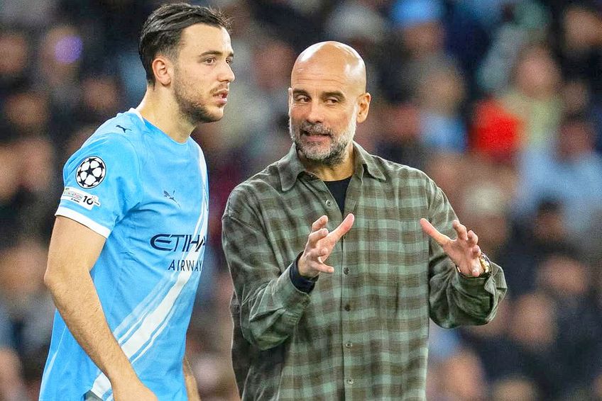 Pep Guardiola, alături de Nico Gonzalez. Foto: Imago