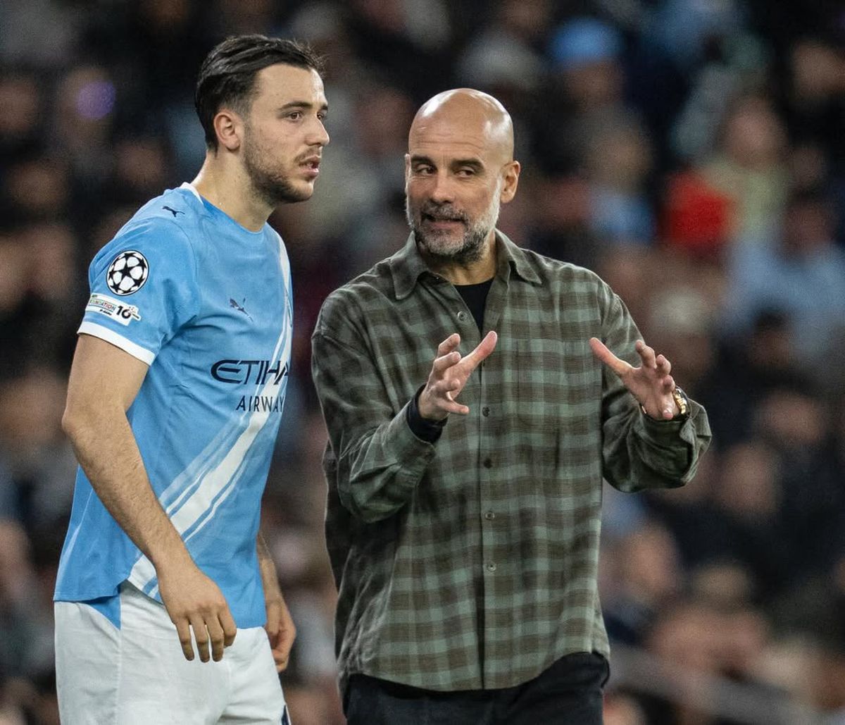 Cămașa purtată de Pep Guardiola, la Manchester City - Real Madrid 1-2. Foto: Instagram