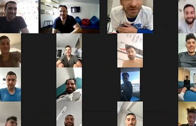 VIDEO Jucătorii de la FCSB, antrenament online! S-au ținut de glume la final: „Drob aveți?”