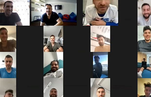 VIDEO Jucătorii de la FCSB, antrenament online! S-au ținut de glume la final: „Drob aveți?”