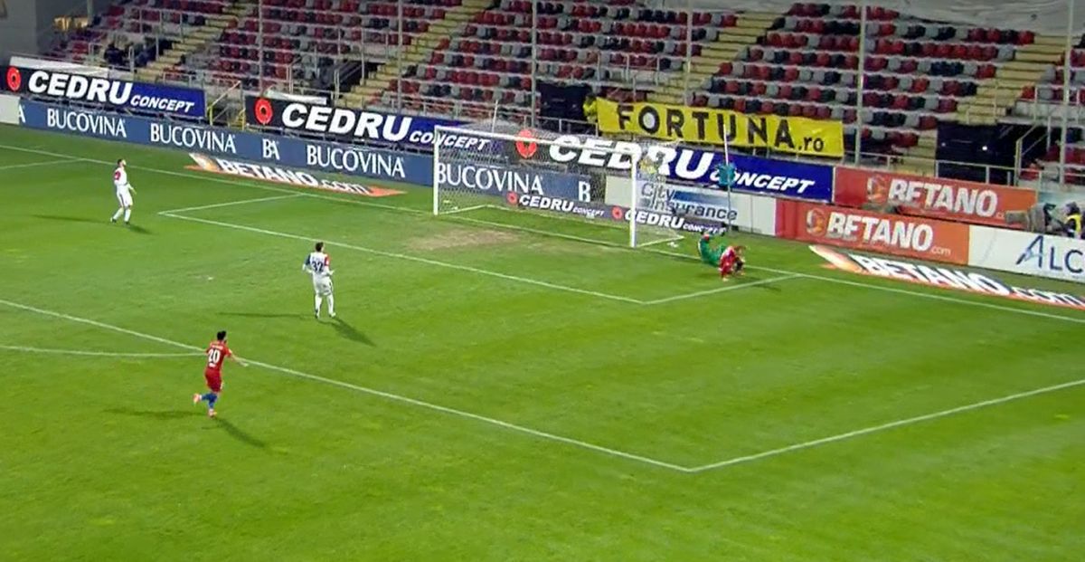 Gafă de proporții la FCSB - Botoșani » Și-a îngropat echipa după o fază de curtea școlii