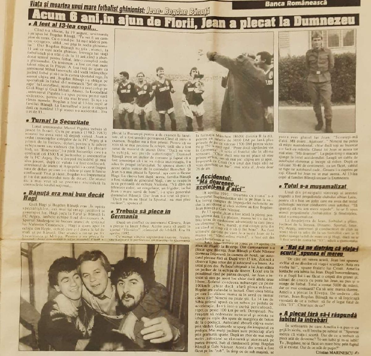 Bogdan Bănuță - fotografii din arhiva personală + cronici din ziarul Sportul