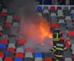 Imagini cu incendiul provocat de galeria dinamovistă / Sursă foto: Cristi Preda, Raed Krishan