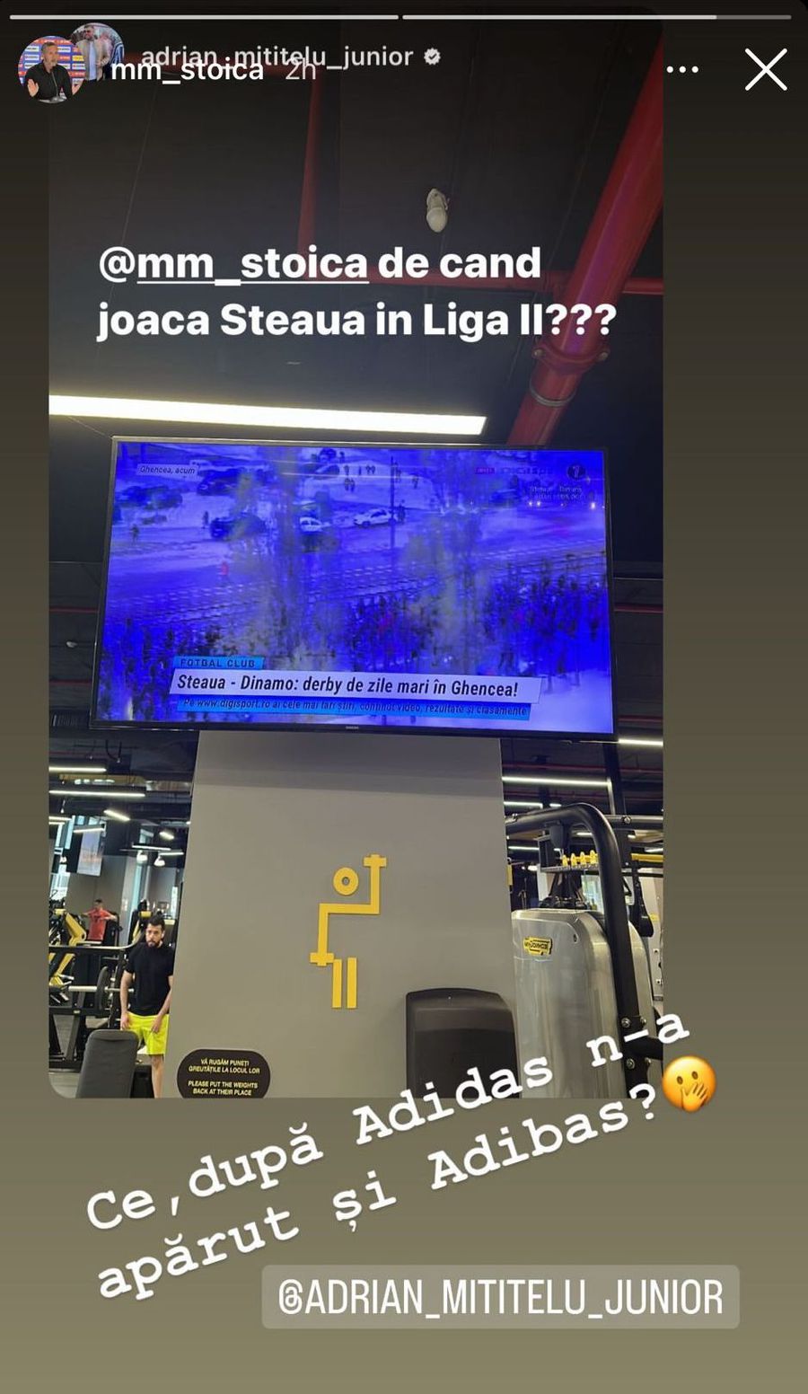 Mititelu Jr. și MM Stoica, dialog pe Instagram în timpul derby-ului CSA Steaua - Dinamo
