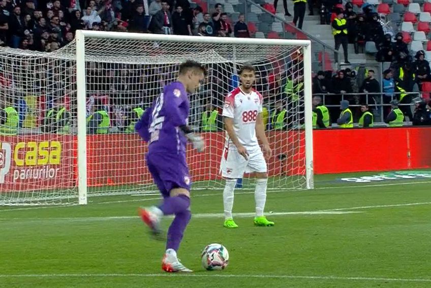 Eroarea lui Oncescu la golul secund al Stelei / Captură Prima Sport