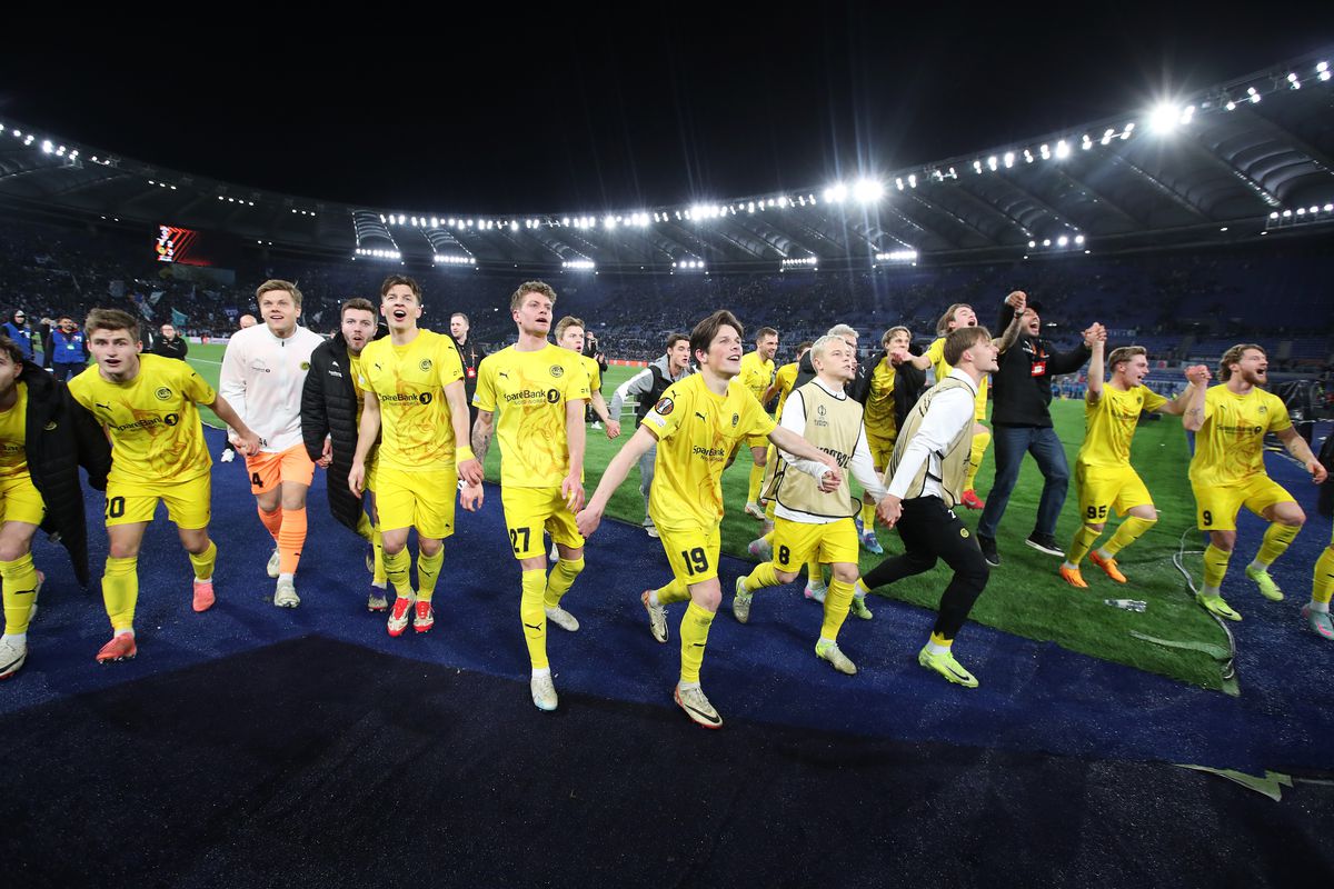 Imagini de bucurie, Bodo Glimt la finalul meciului cu Lazio