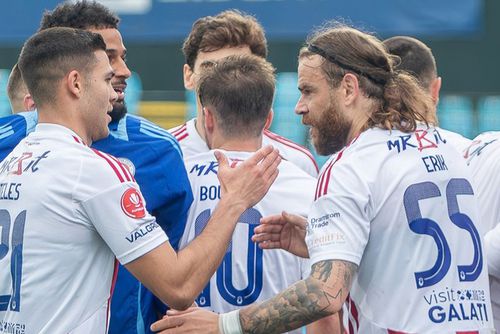 Eric Bicfalvi a ratat un penalty cu Slobozia, dar formația de la malul Dunării a luat toate punctele / Sursă foto: Facebook@ Oțelul Galați