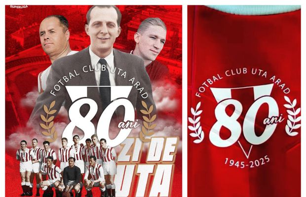 Arad în sărbătoare: UTA împlinește astăzi 80 de ani! Drum special către stadion + Ce se va întâmpla în minutul 19:45 al meciului cu Sepsi