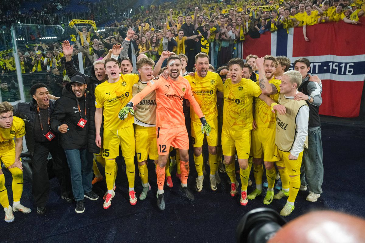 Imagini de bucurie, Bodo Glimt la finalul meciului cu Lazio