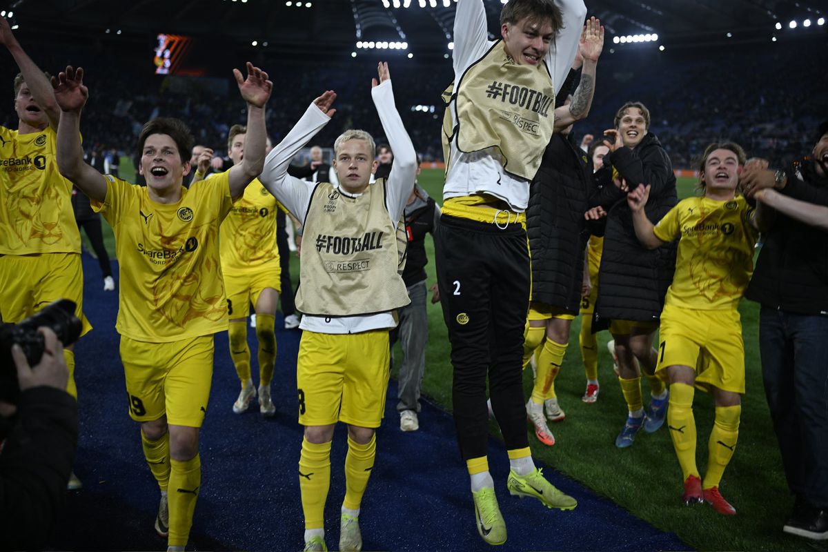 Imagini de bucurie, Bodo Glimt la finalul meciului cu Lazio