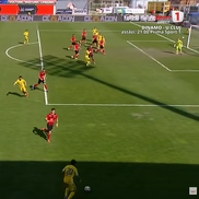 Patrick Dulcea, gol anulat în Csikszereda - Unirea Slobozia // FOTO: captură Prima Sport