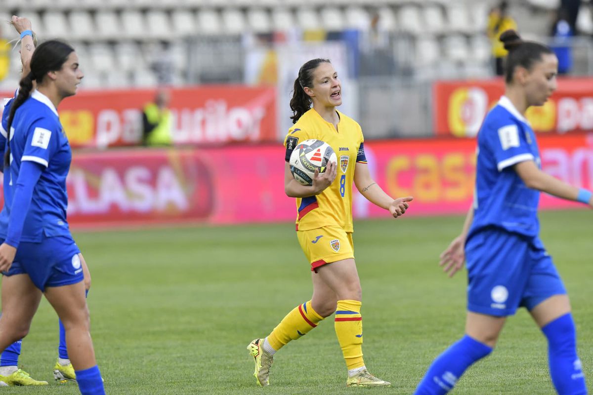 Meciul de fotbal feminin România - Cipru, imagini din repriza 2