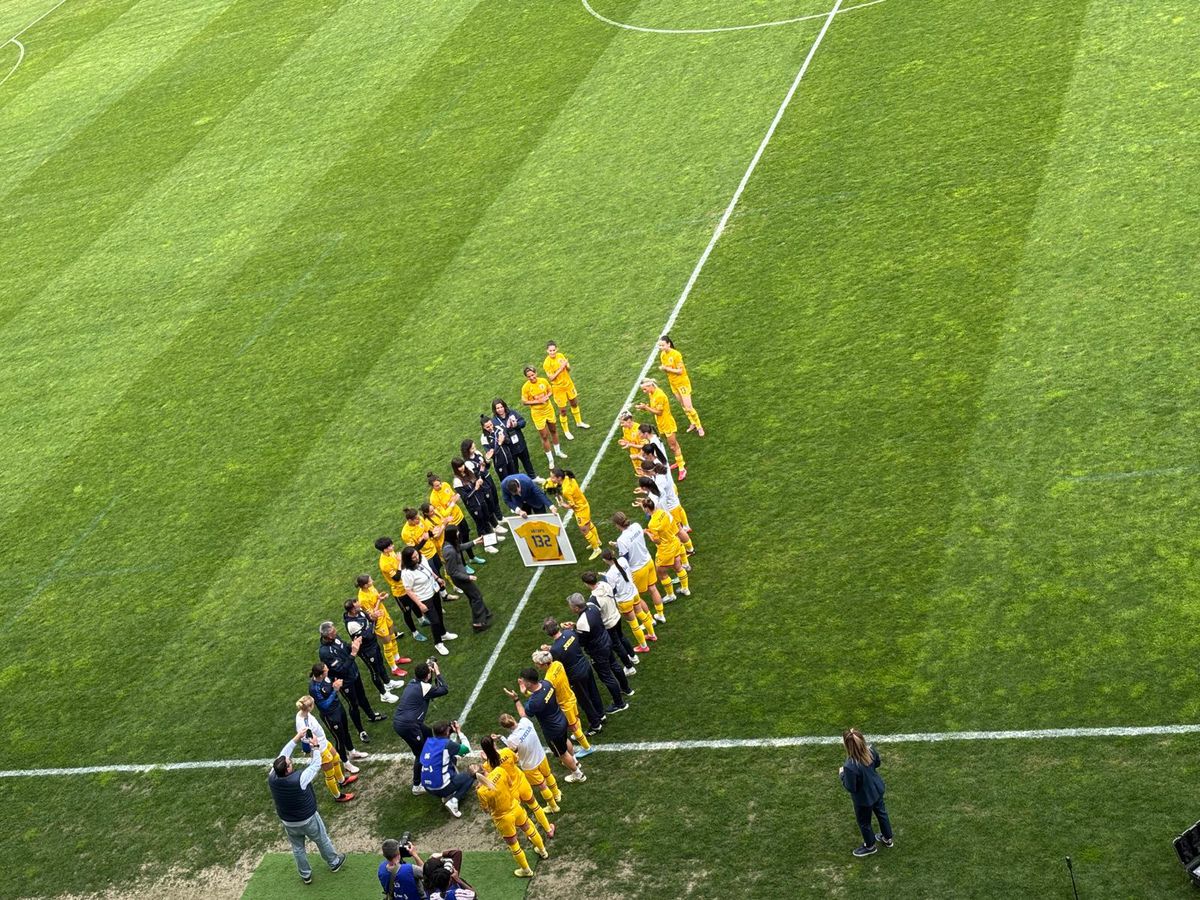 Imagini de pe Arcul de Triumf înainte de România - Cipru la fotbal feminin