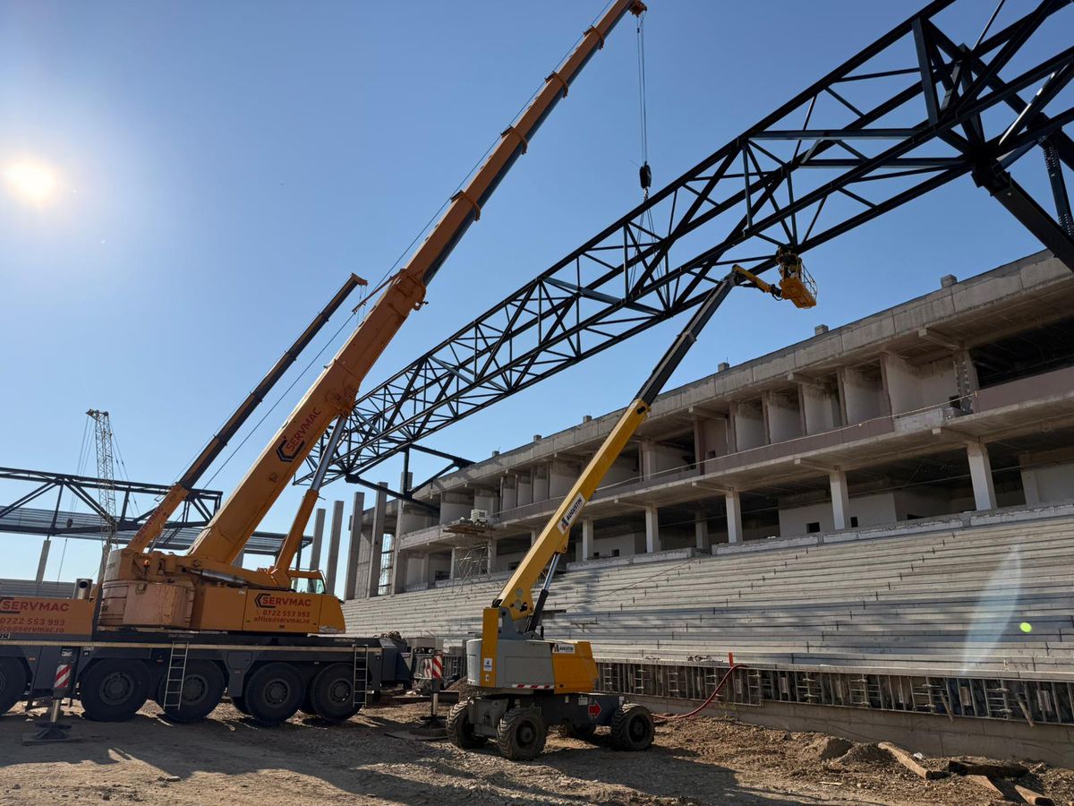 Stadiul lucrărilor la Stadionul Eroii Timișoarei - aprilie 2026