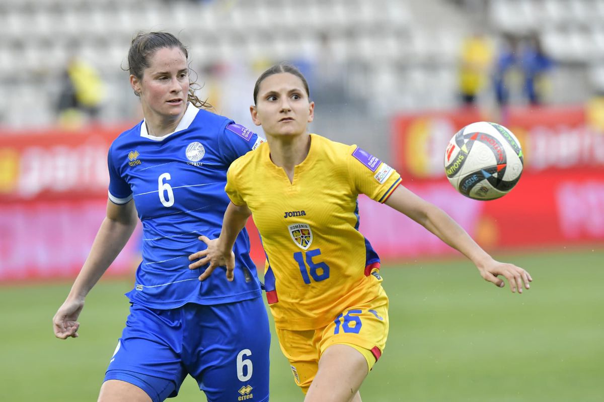 Meciul de fotbal feminin România - Cipru, imagini din repriza 2