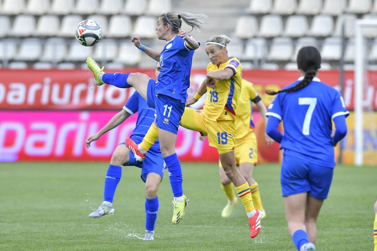 Meciul de fotbal feminin România - Cipru, imagini din repriza 2
