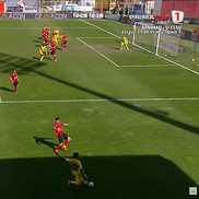 Patrick Dulcea, gol anulat în Csikszereda - Unirea Slobozia // FOTO: captură Prima Sport