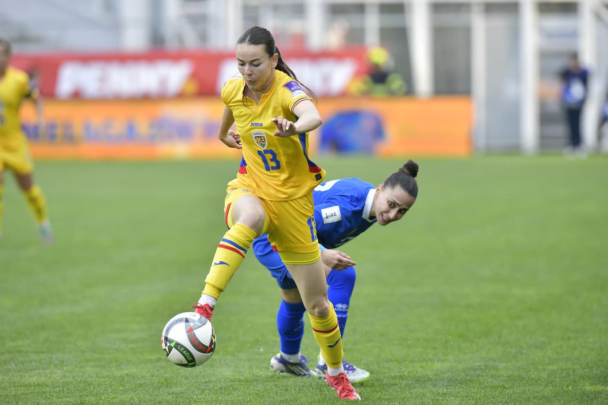 Meciul de fotbal feminin România - Cipru, imagini din repriza 2