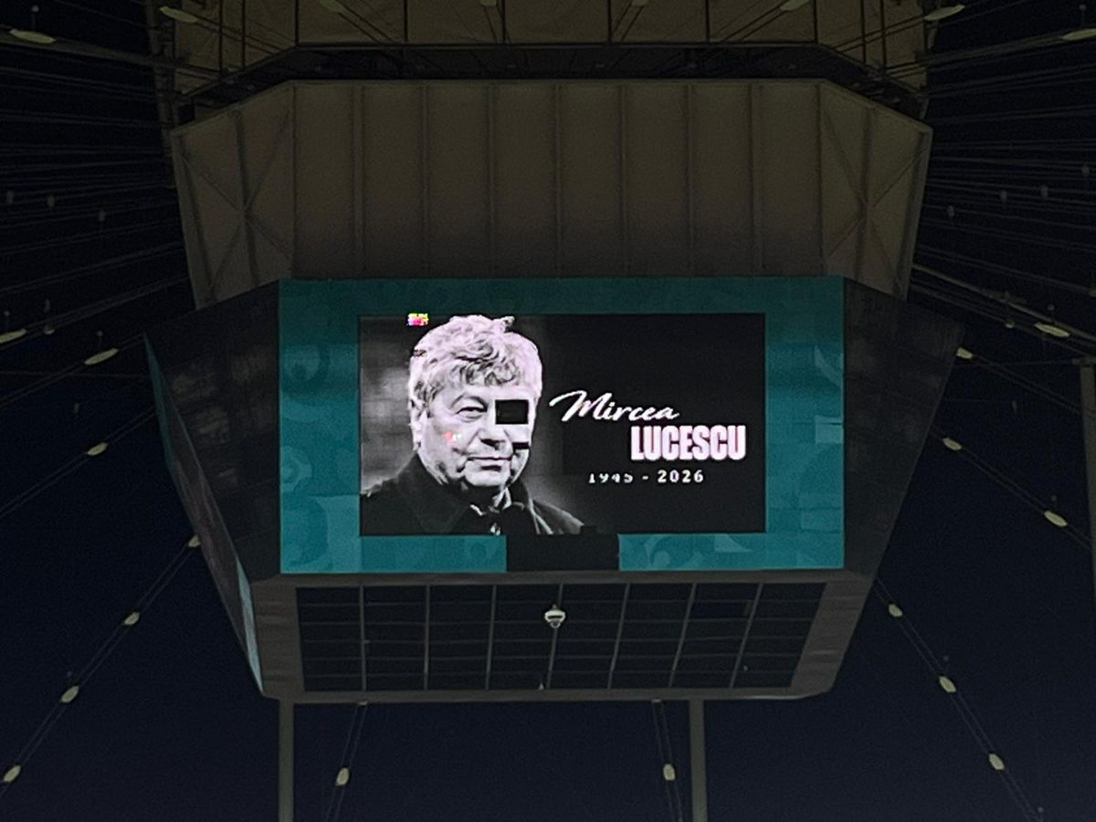 Omagiul pentru Mircea Lucescu, stricat din nou de „cubul” Arenei Naționale