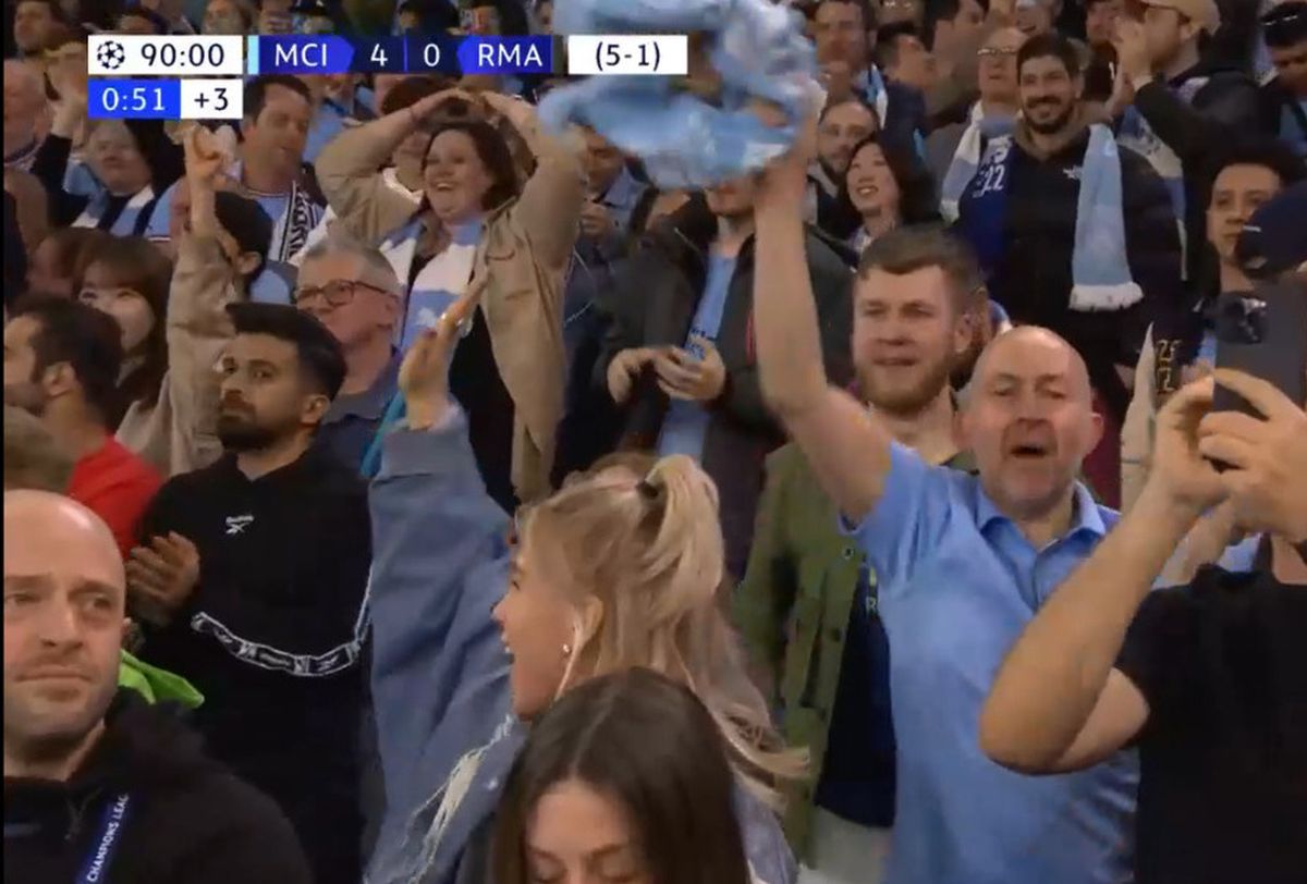 O vedetă din România, show la City - Real Madrid » A apărut pe transmisiunea live imediat după golul lui Alvarez