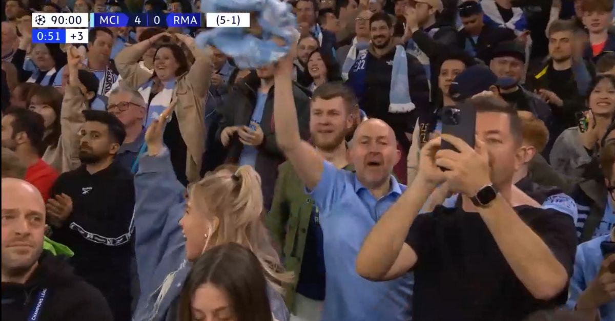 O vedetă din România, show la City - Real Madrid » A apărut pe transmisiunea live imediat după golul lui Alvarez