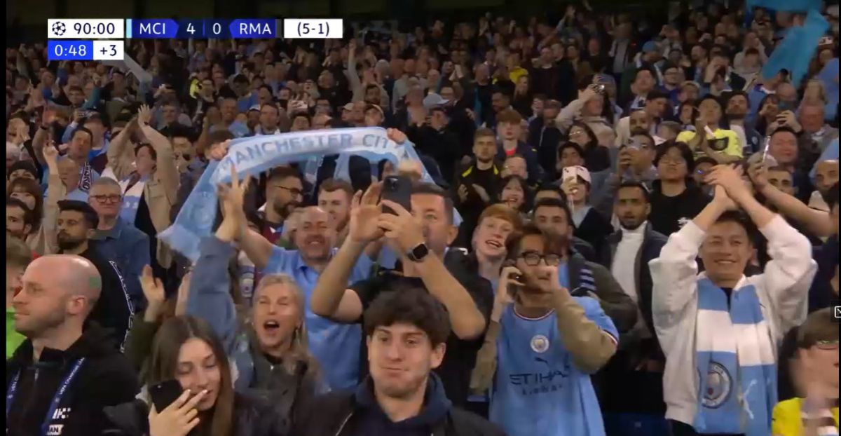 O vedetă din România, show la City - Real Madrid » A apărut pe transmisiunea live imediat după golul lui Alvarez