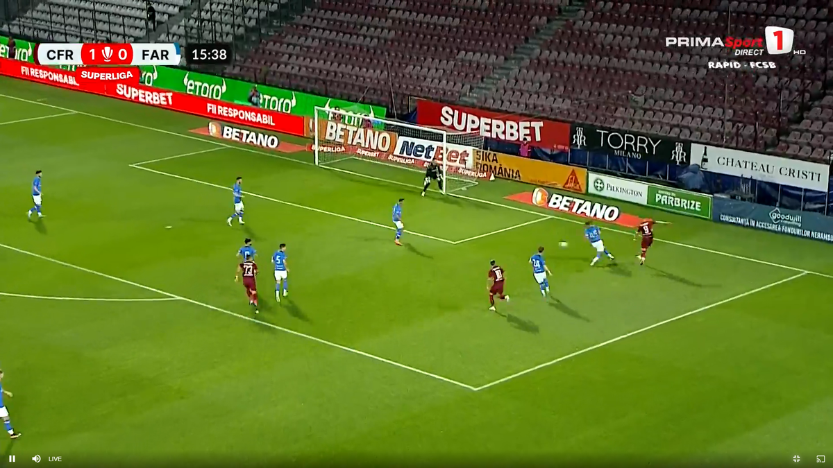 Noul preferat al lui Dan Petrescu a marcat un gol fabulos » Portarul n-a avut nicio șansă