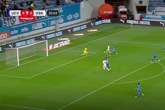 Sepsi a deschis scorul cu Craiova, foto: captură de ecran Orange Sport