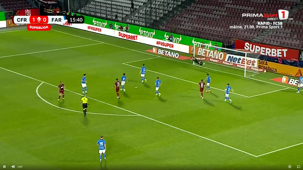 Noul preferat al lui Dan Petrescu a marcat un gol fabulos » Portarul n-a avut nicio șansă