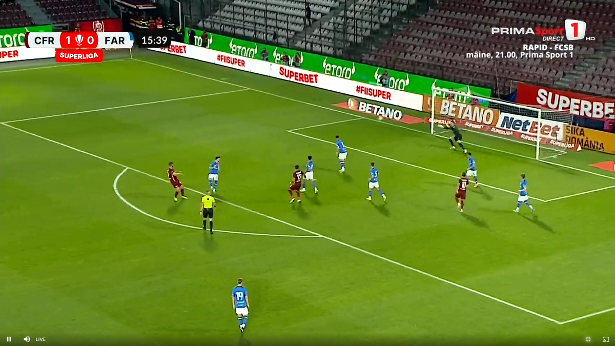 Noul preferat al lui Dan Petrescu a marcat un gol fabulos » Portarul n-a avut nicio șansă