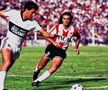 Jose Perdomo, la minge, în meciul din 1992 cu Estudiantes Foto: TyC Sports