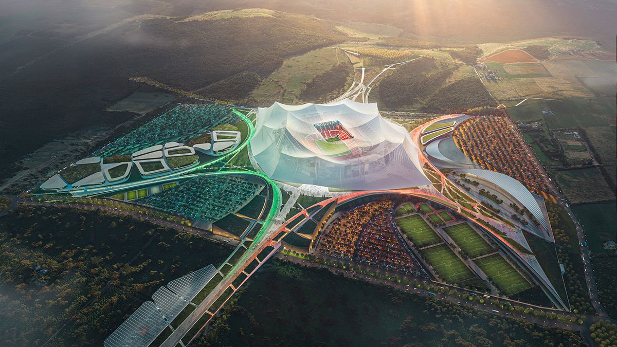 Mega-stadionul care rivalizează cu Santiago Bernabeu pentru finala CM 2030 » Va avea 115.000 de locuri: imagini de pe șantier