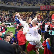 Antonia Salanta și Daniel Bîrligea, la petrecerea câștigătorii titlului de către FCSB. Foto: Eduard Vînătoru (GSP.RO)