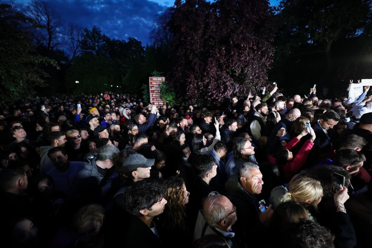 Primele imagini cu Nicușor Dan și George Simion, după apariția exit-poll-urilor