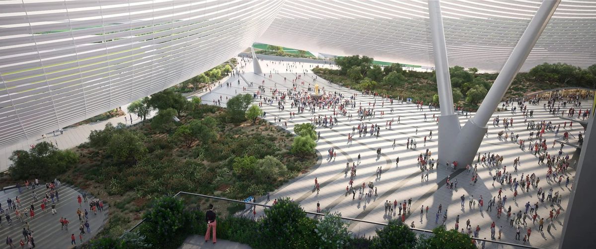 Mega-stadionul care rivalizează cu Santiago Bernabeu pentru finala CM 2030 » Va avea 115.000 de locuri: imagini de pe șantier