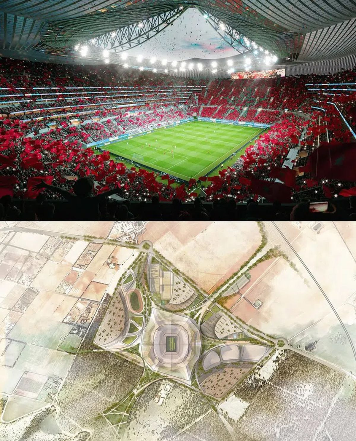 Mega-stadionul care rivalizează cu Santiago Bernabeu pentru finala CM 2030 » Va avea 115.000 de locuri: imagini de pe șantier