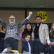Teodora Becali, Mihai Mincu, Gigi Becali, la FCSB - U Craiova 1-0. Foto: Ionuț Iordache (GSP.RO)