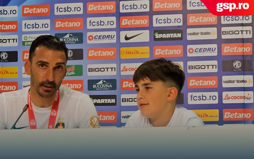 VIDEO Elias Charalambous, dat de gol de fiul lui în direct, la conferința de presă