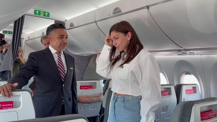 Simona Halep a devenit imaginea companiei aeriene AnimaWings. Foto: Andrei Crăițoiu (GSP.RO)