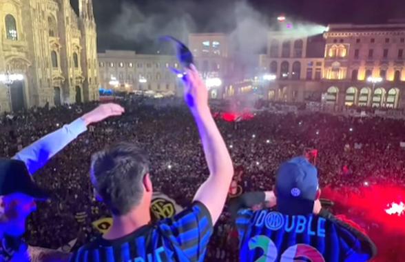 Ce sărbătoare în Piața Domului! Cristi Chivu a ridicat trofeele și a cântat cu sute de mii de oameni