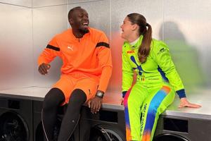 O tânără pilot din România, campanie publicitară alături de legendarul Usain Bolt
