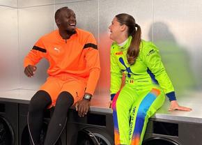 O tânără pilot din România, campanie publicitară alături de legendarul Usain Bolt