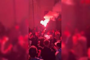 Noapte alb-albastră după câștigarea campionatului! Fanii Craiovei au petrecut până în zori