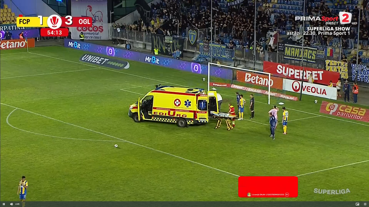 Aproape de o tragedie în Petrolul - Oțelul